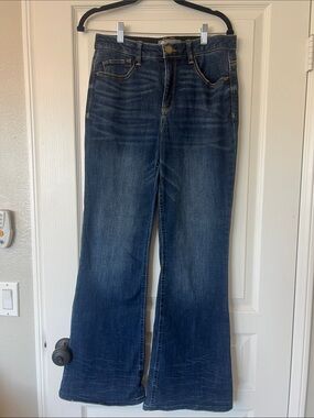 LIKE NEW Democracy Ab Technology Dark Blue Flare Jeans size 10